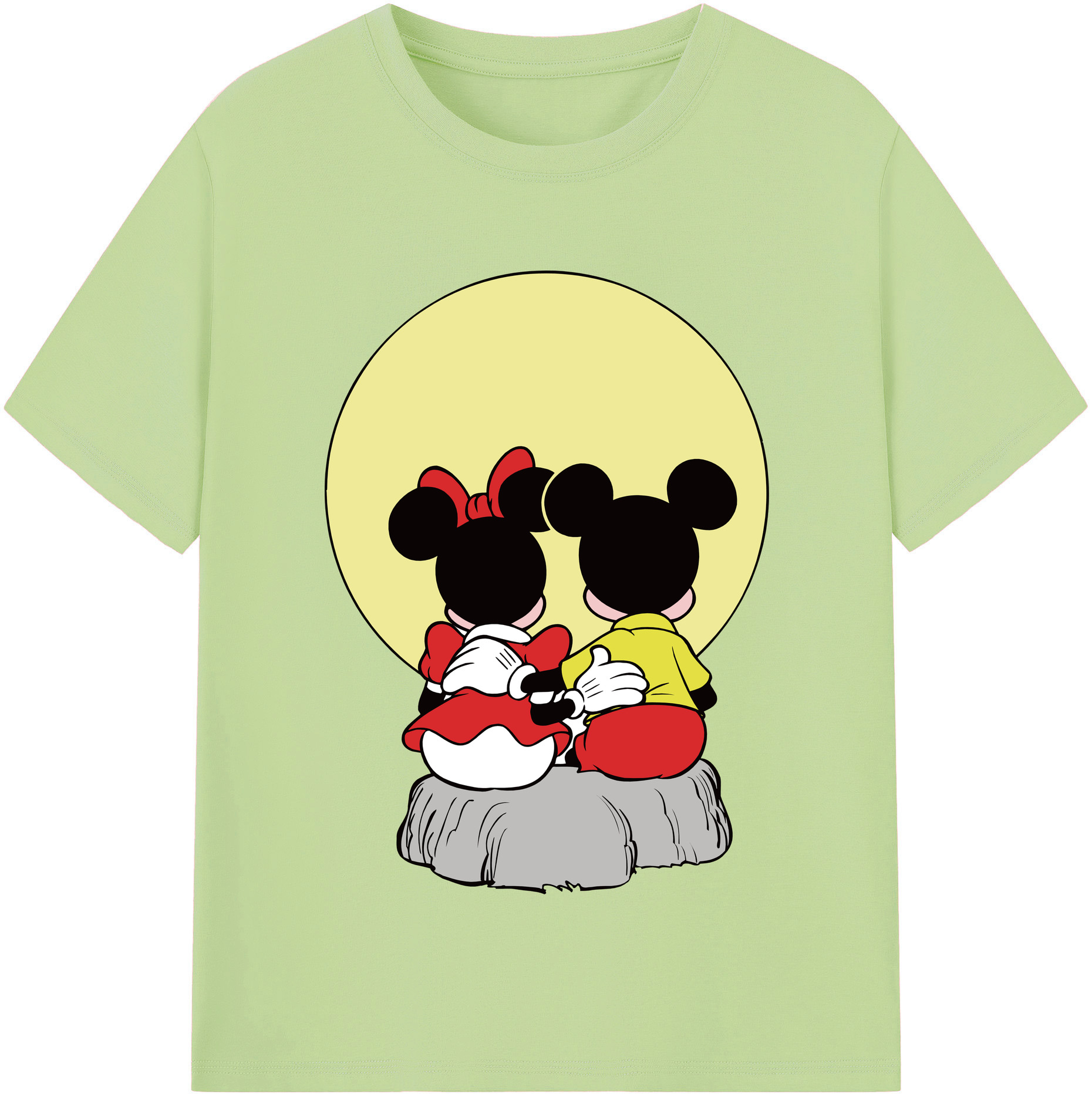 （画像用） ミッキーマウス Mickey Mouse 綿100％半袖Tシャツ（フロントプリント）